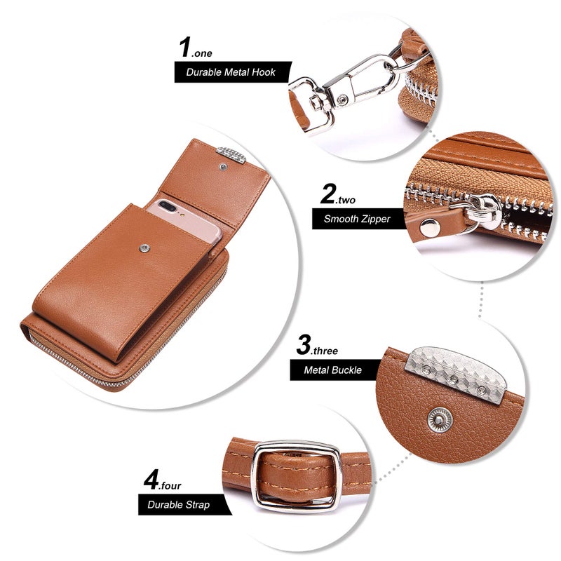 KUKOO Small Crossbody Bag Cell Phone Purse Wallet with Credit Card Slots for Women - Image 4